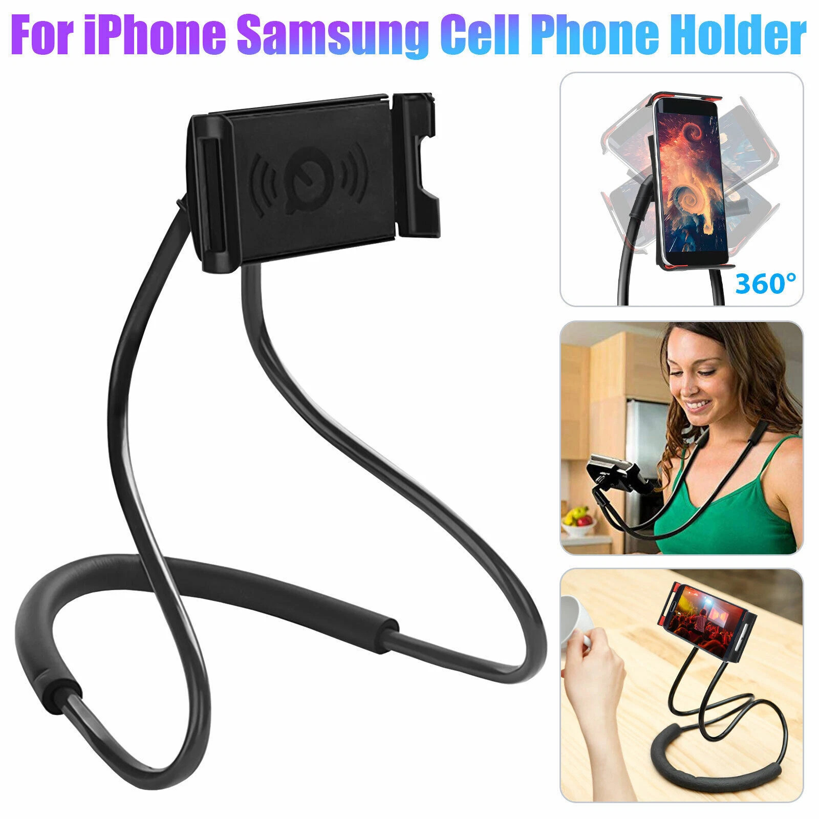 Neck Hanging Phone Holder Lazy Stand Bracket Holder for all kinds of Phones zz