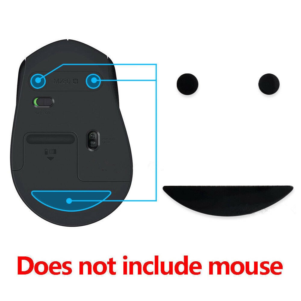 1 Set 0.6mm Thickness Mouse Stickers Feet For Logitech M280 M275 M330 Mouse