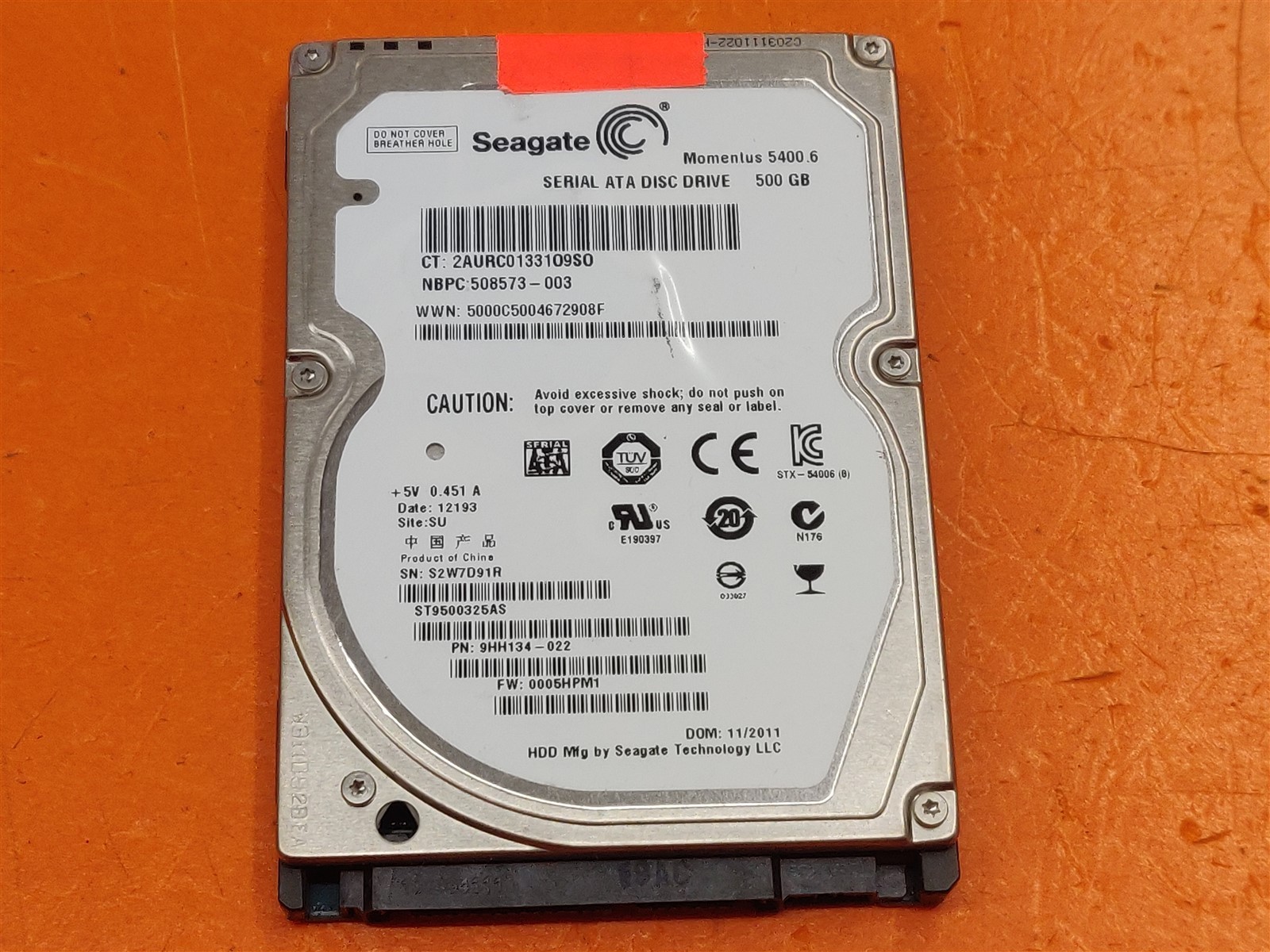 ⭐️⭐️⭐️⭐️⭐️ *AS IS* HDD Hard Drive SATA Laptop 2.5″ Seagate ST9500325AS 500GB