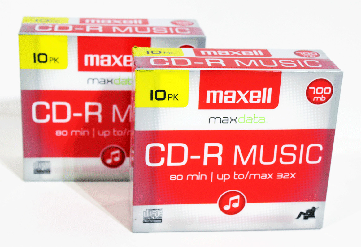 (2) 10 Pack Maxell CD-R Compact Discs Music Audio Recordable 80 Minute 700mb NEW
