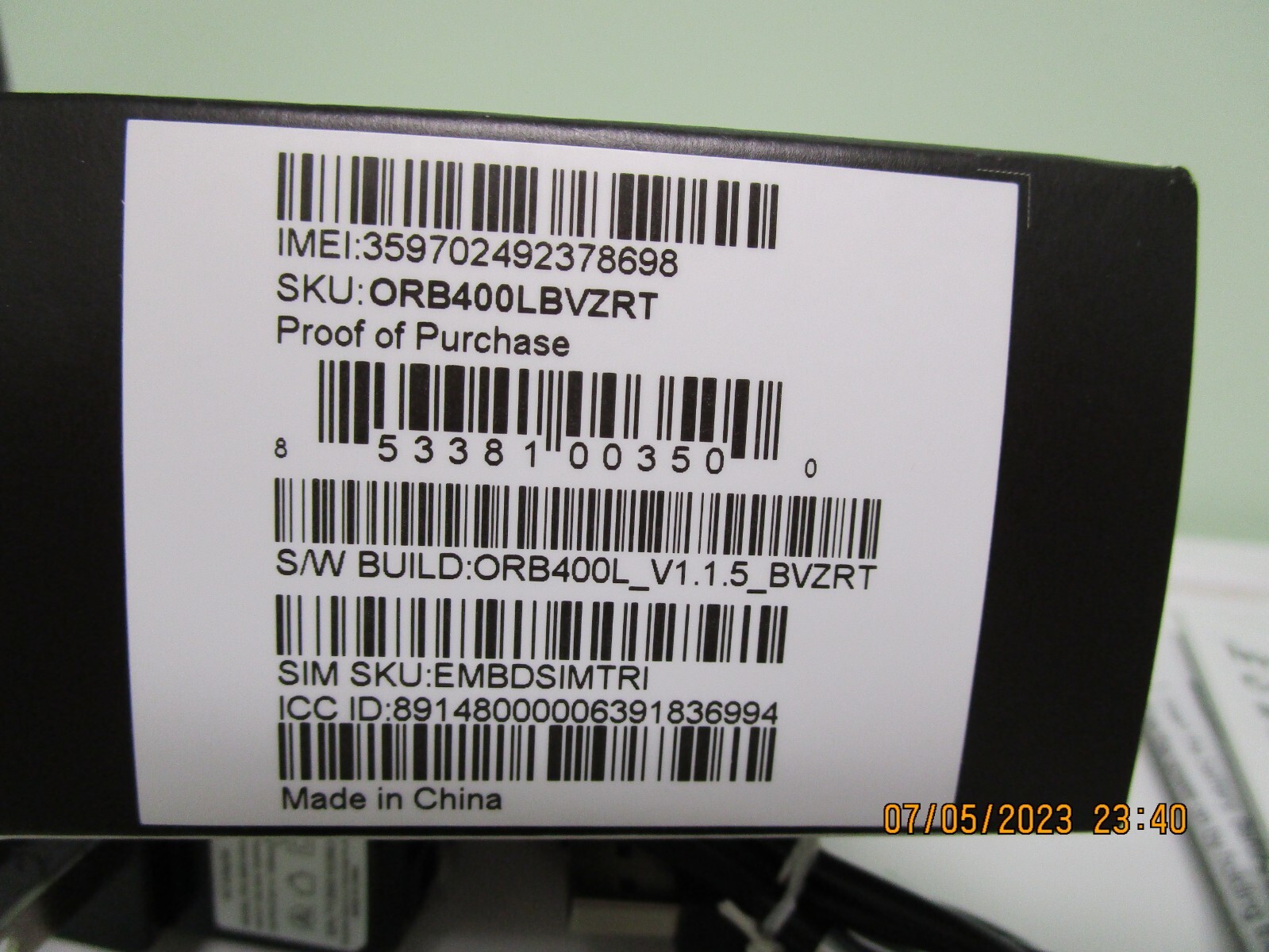 Verizon Orbic ORB400LBVZRT Wi-Fi Hotspot Modem