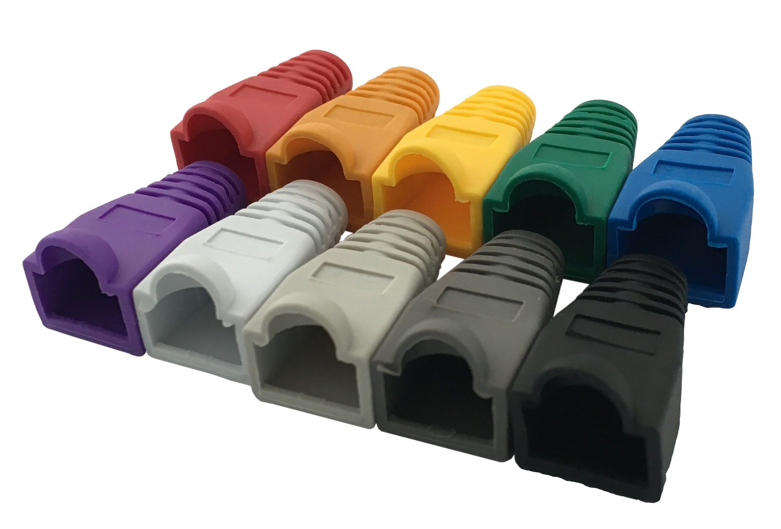 100 Pcs Mixed Color Cat5E Cat6 Rj45 Ethernet Network Cable Strain Relief Boots