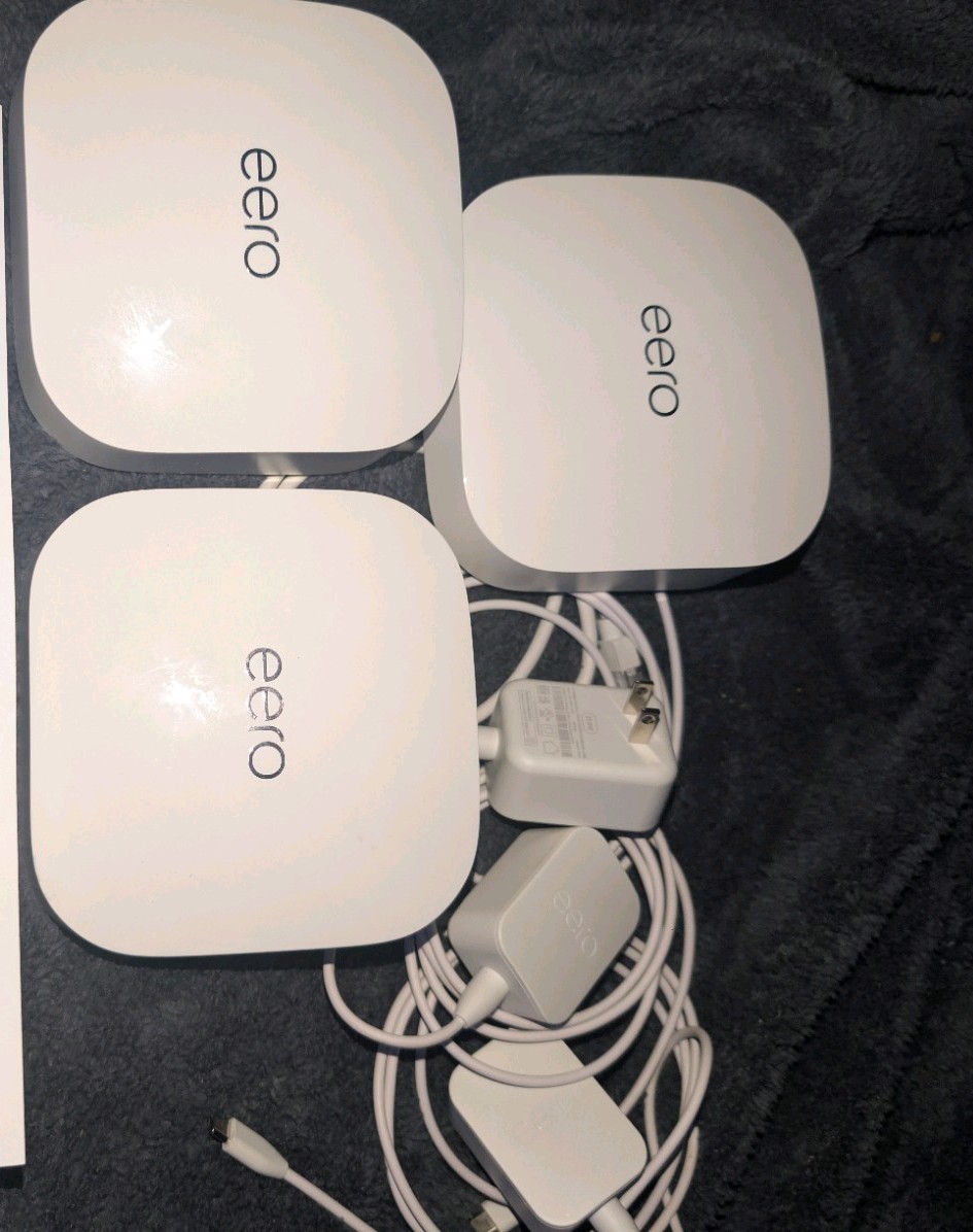 eero Pro 6E Tri-Band Mesh Wi‑Fi 6E Router AX5400 3-Pack White