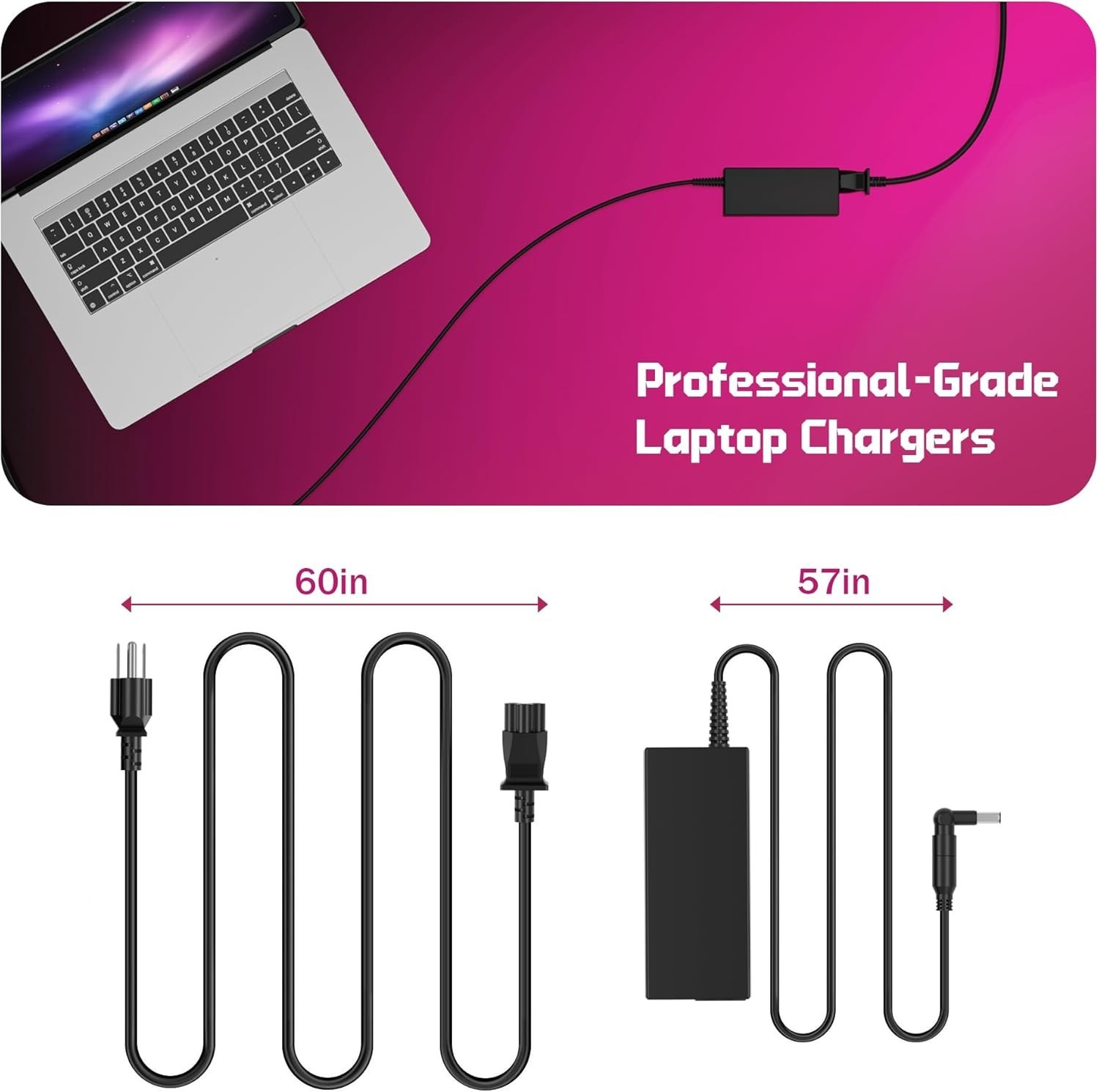 90W Universal Laptop Charger with 15 Tips for Lenovo HP Dell Acer Asus