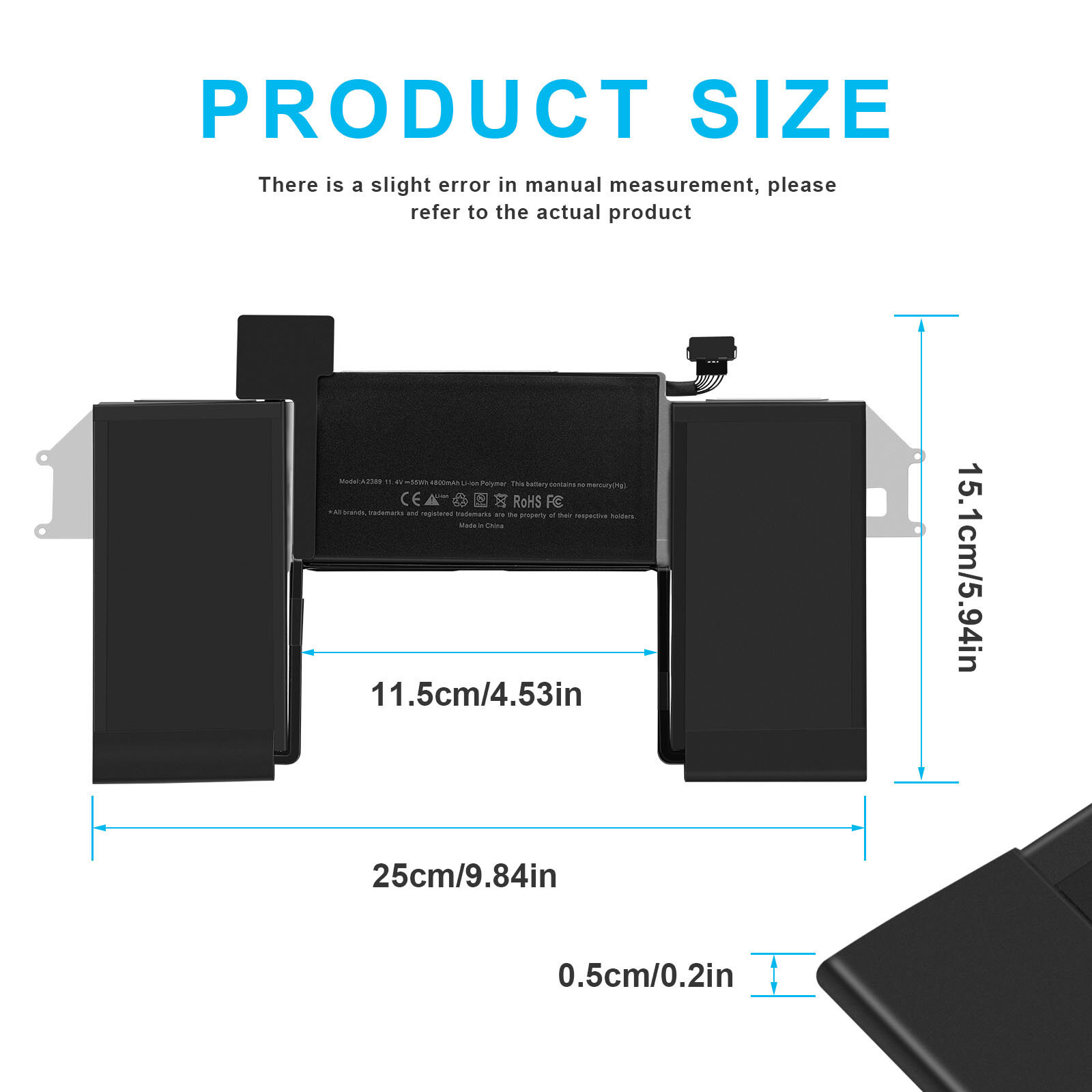 A2389 Laptop Battery For Apple Macbook Air 13 Inch (Late 2020) A2337 55Wh
