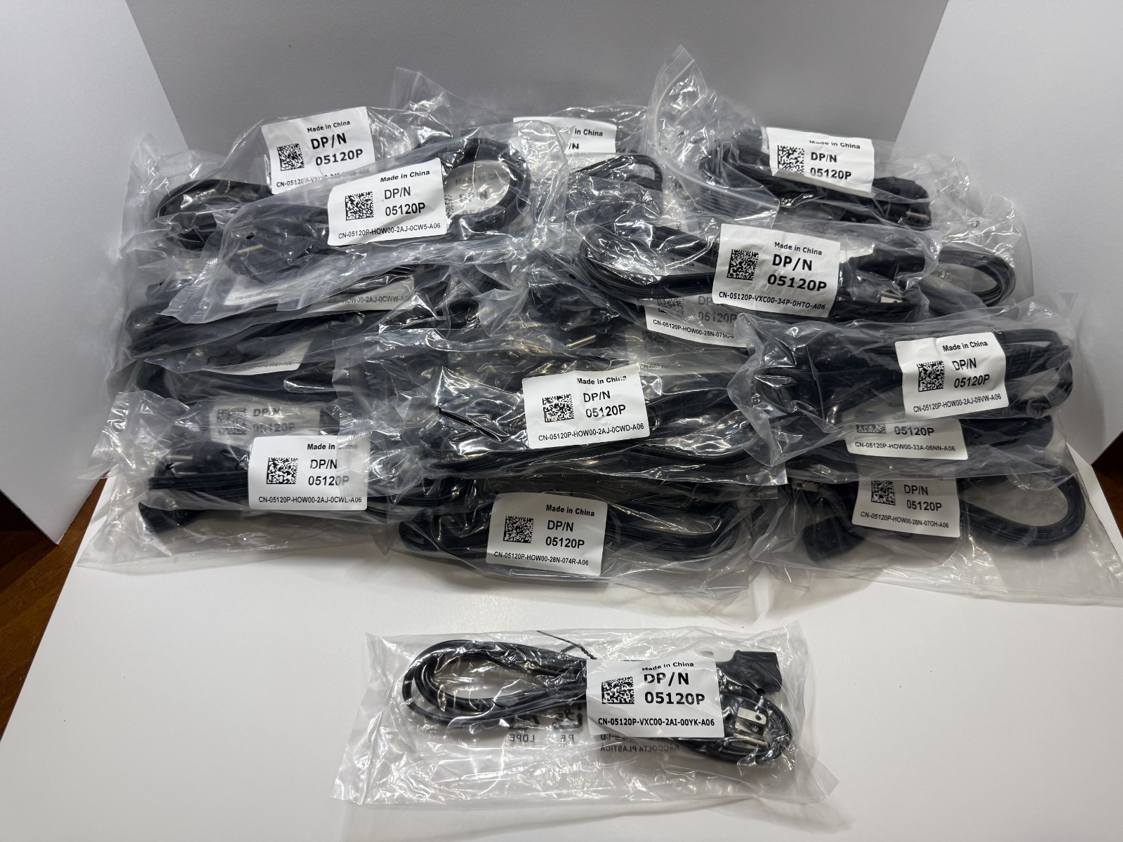 LOT OF (50) Dell DP/N 05120P 3-Prong AC Power Cords Cable 6FT BRAND NEW