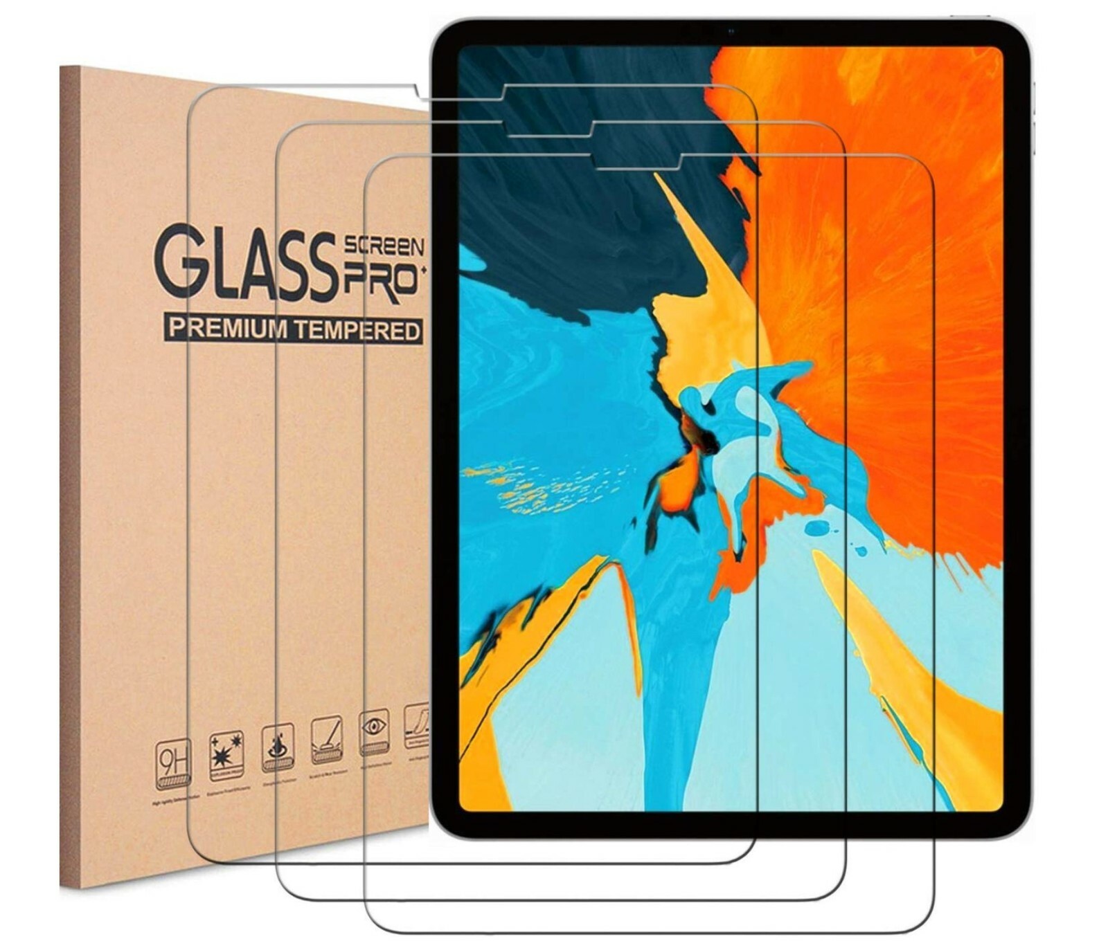 3-Pack Tempered Glass Screen Protector For Apple iPad Pro 11 inch 2021 Model M1