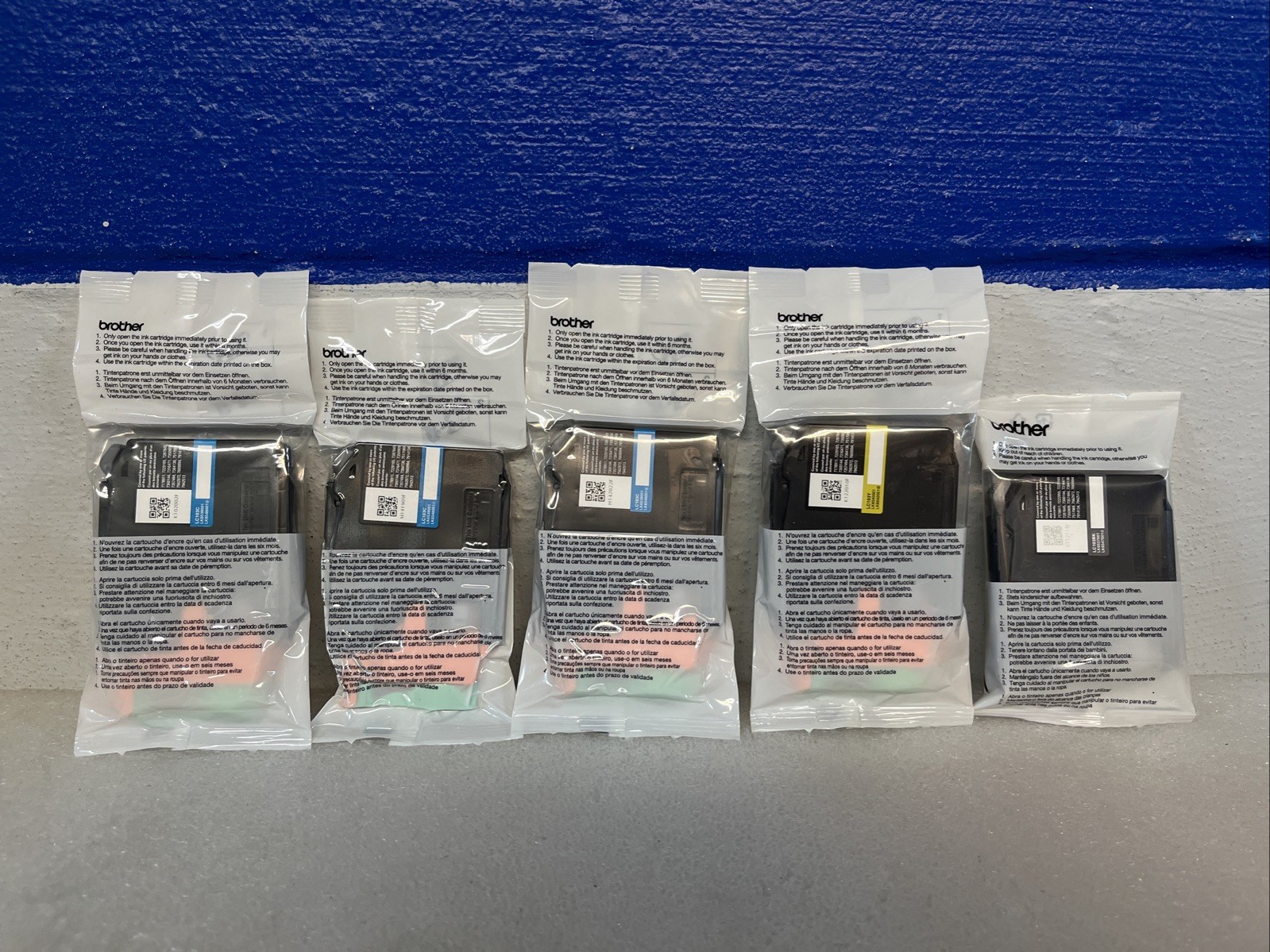 Brother Genuine LC103 XL Ink Cartridge Lot 3 Cyan 1 Yellow 1 Black New Sealed