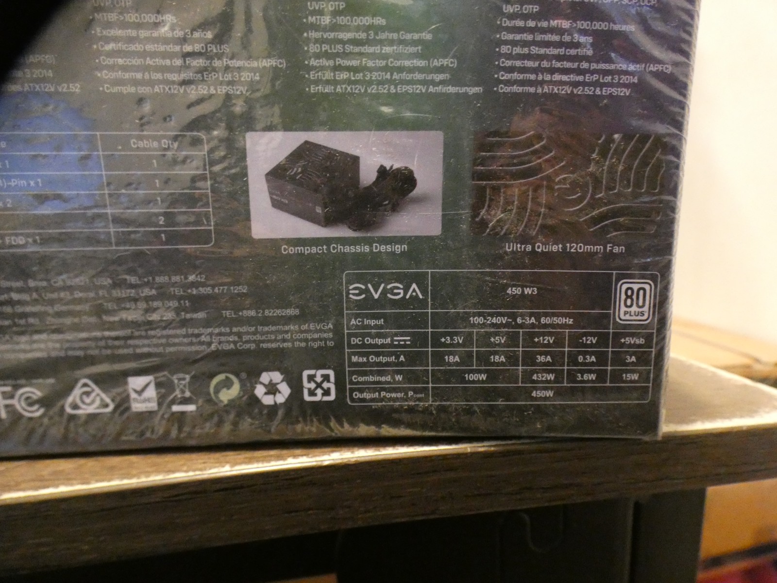 EVGA – W3 Series 450W ATX 12V/EPS 12V 80 Plus Power Supply 450W3 Brand New