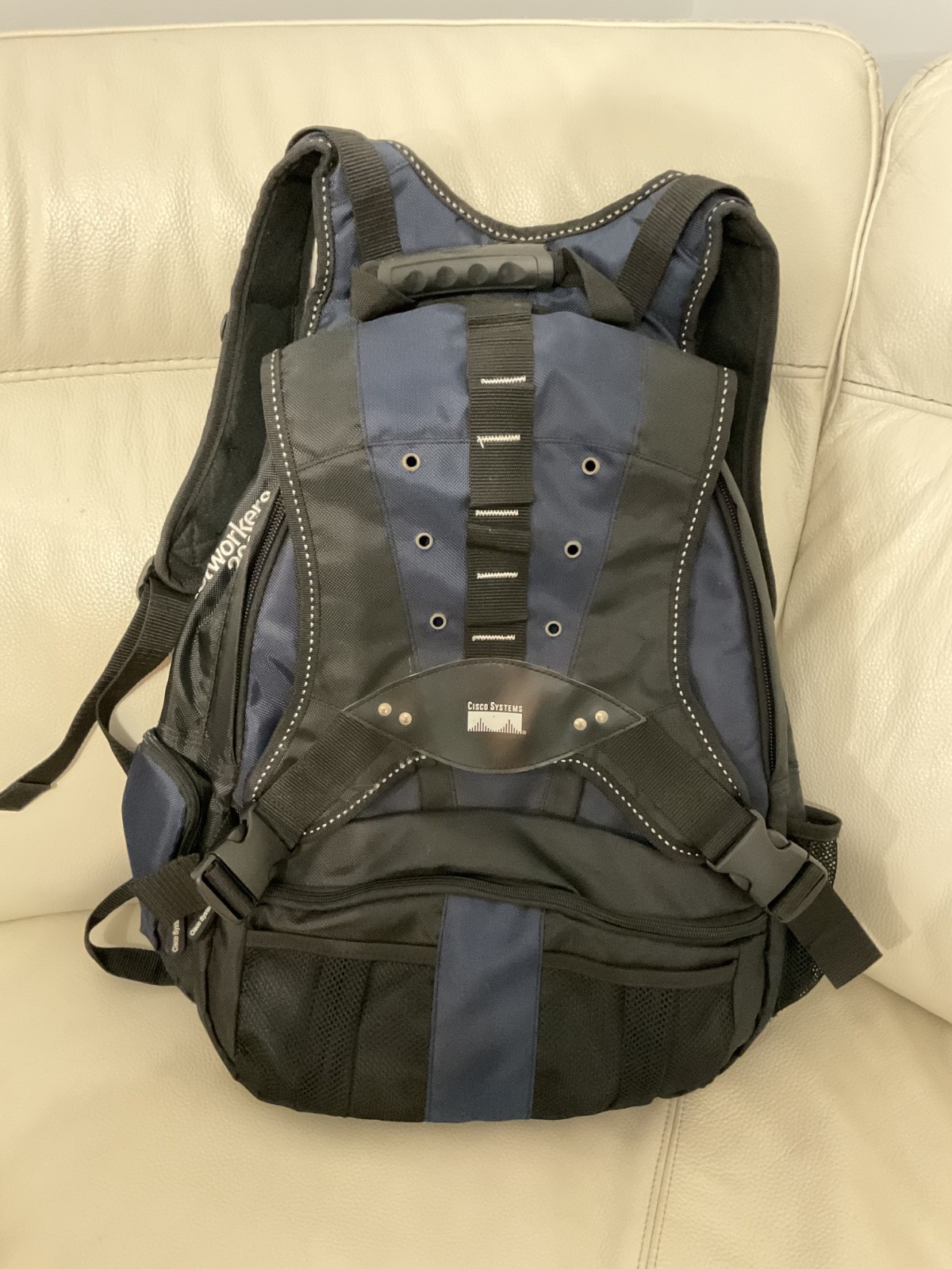 Cisco Systems Laptop Backpack Bag With Several Compartments Blue + Black Durable
