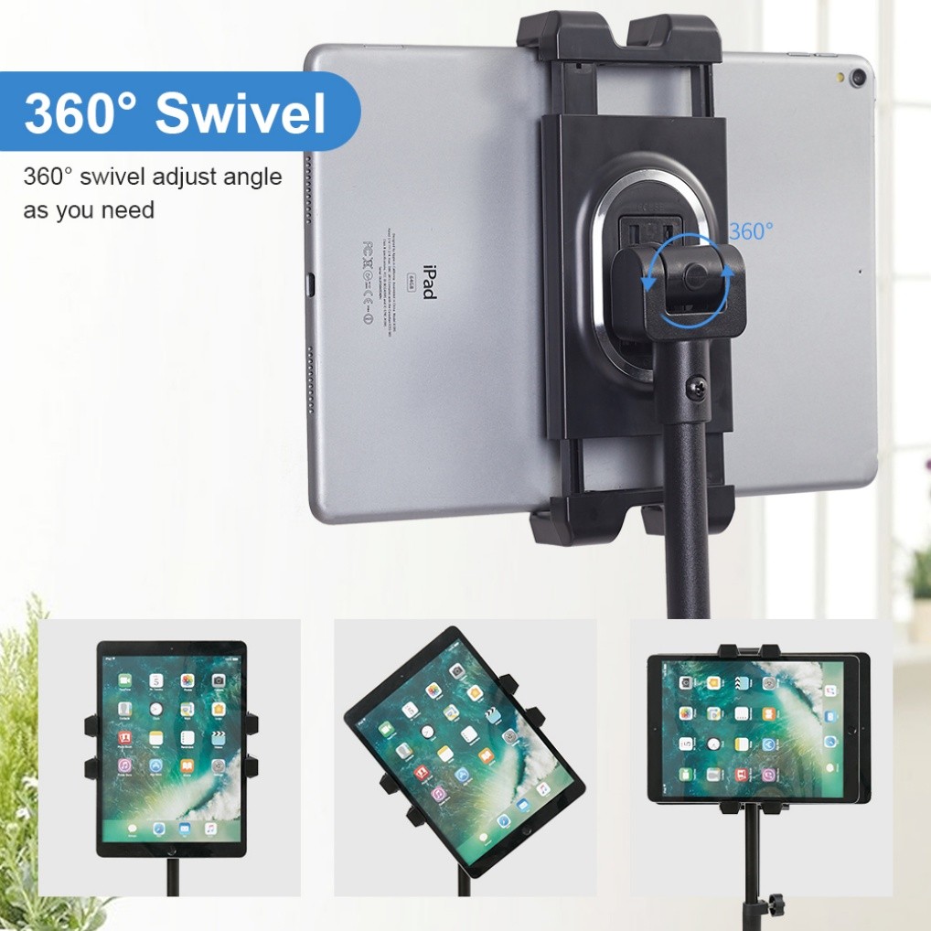 Strong Floor Bed Stand Tripod Mount Holder for Phone IPAD Pro 4.5”-12.9” Tablet