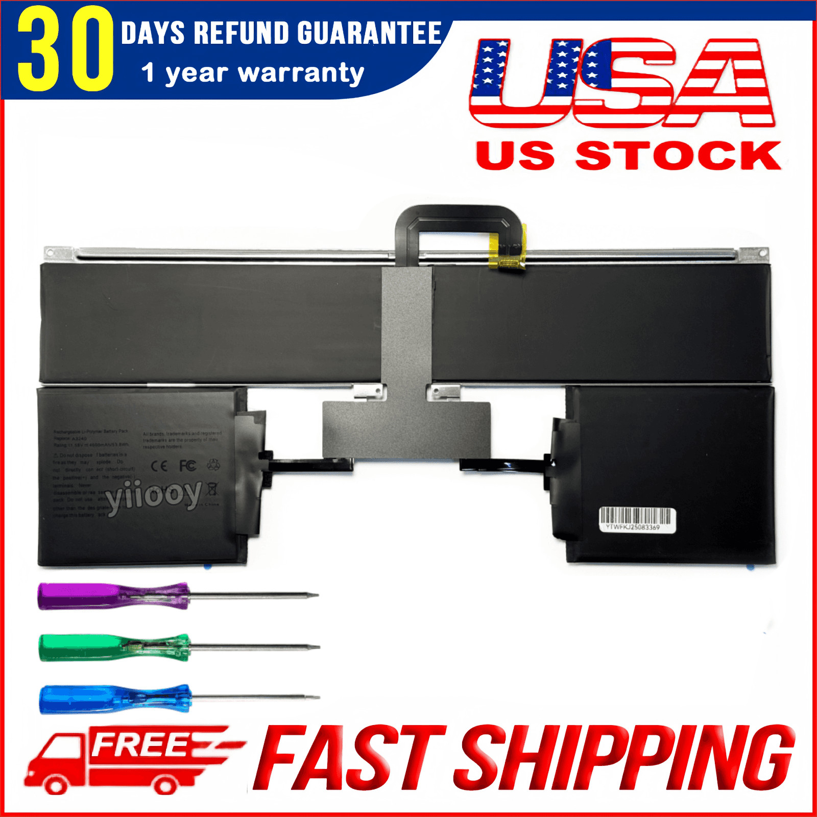 New Genuine A3240 Battery for Apple MacBook Air 13″ M4 2025 53.8Wh 4600mAh