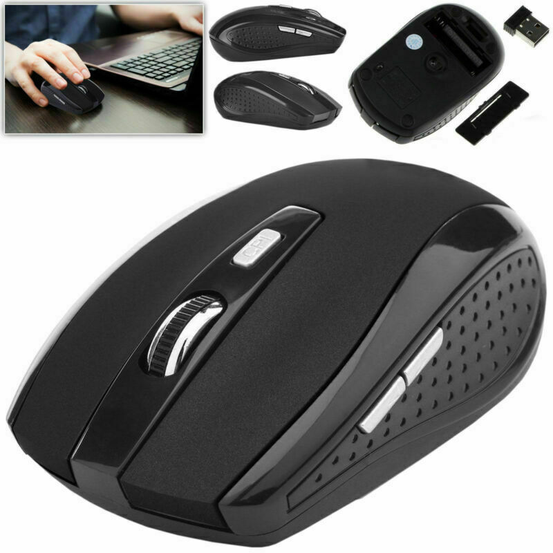 2 Wireless Optical Mouse Mice & USB Receiver For PC Laptop Computer DPI 2.4GHz