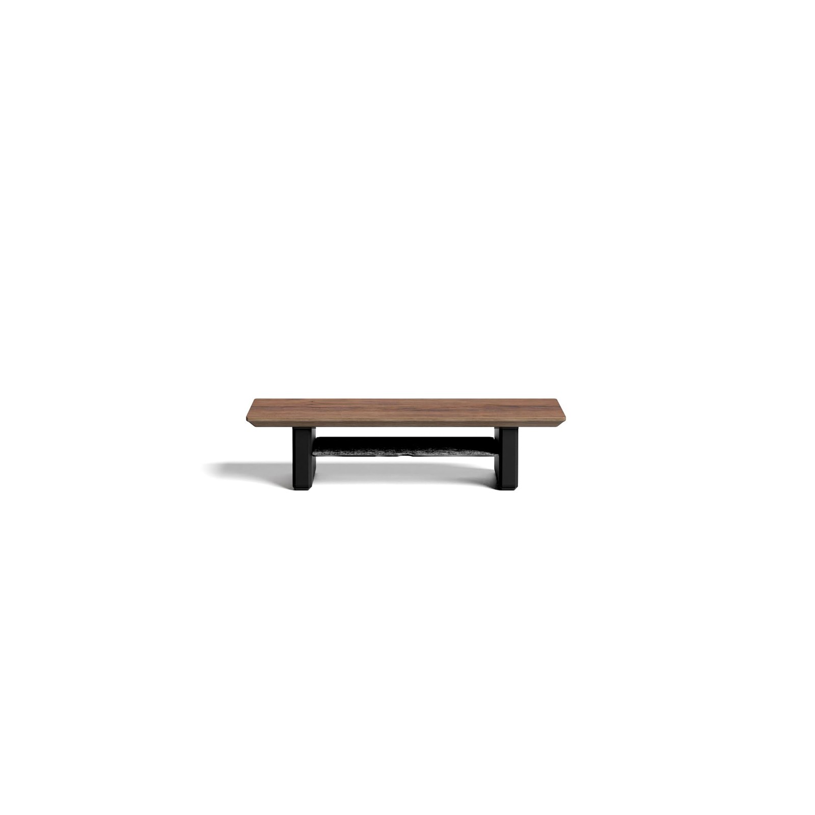Desk Shelf Mini Monitor Stand, Compact Walnut Wood Organiser, Small Desk Setu…