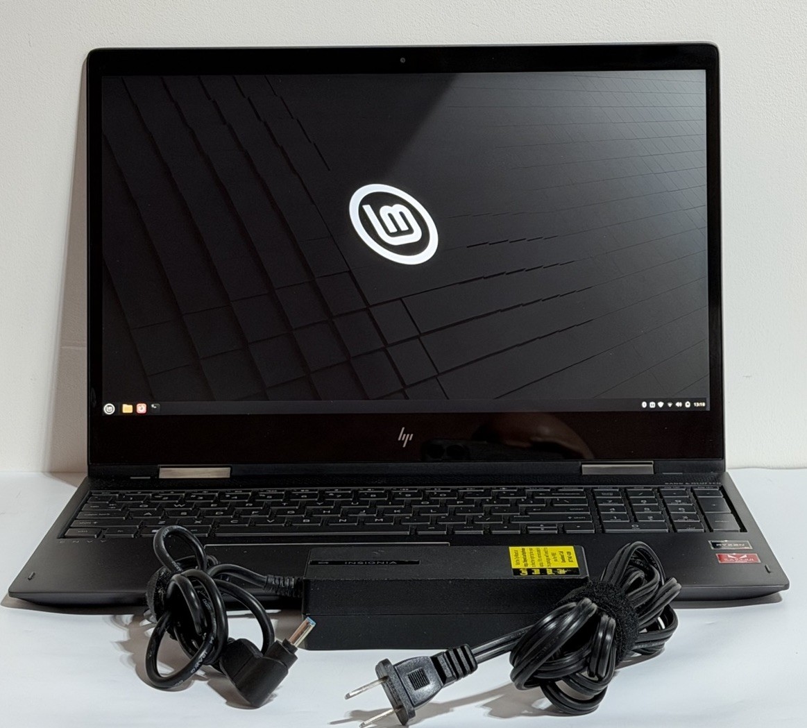 HP Envy X360 Ryzen 5 AMD Radeon 8GB 256GB SSD Convertible Touchscreen Linux Mint
