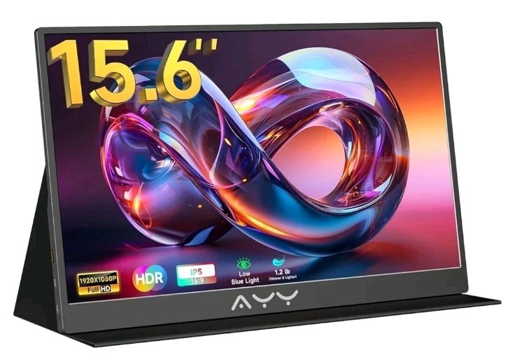 Portable Monitor 15.6inch FHD 1080P USB C HDMI Gaming Ultra-Slim IPS Display …