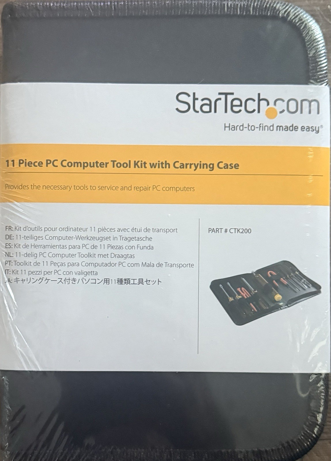 STARTECH.COM 11PIECE PC COMPUTER TOOL KIT WITH CARRYING CASE CTK200 [NEW]