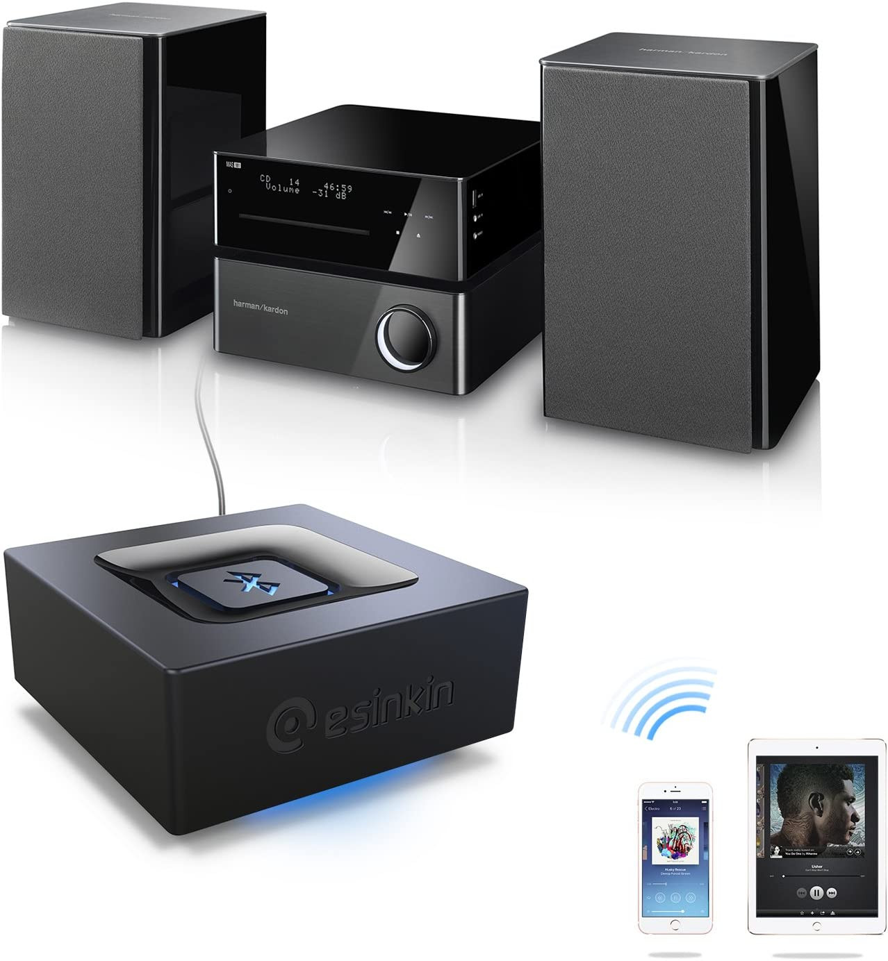 Bluetooth Audio Adapter for Music Streaming Sound System Wireless Audio Adapter