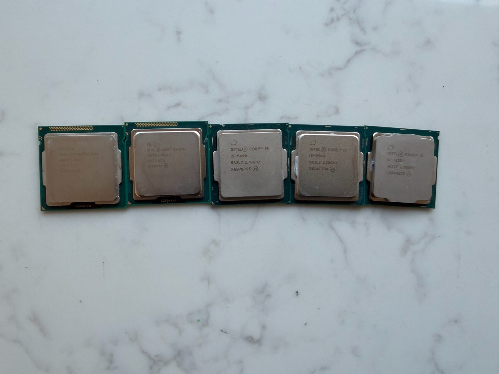 Lot of (5)7th Gen 6th 3rd I5 CPU Processors. 7500T, 6500, 6400, 3470s, 3450