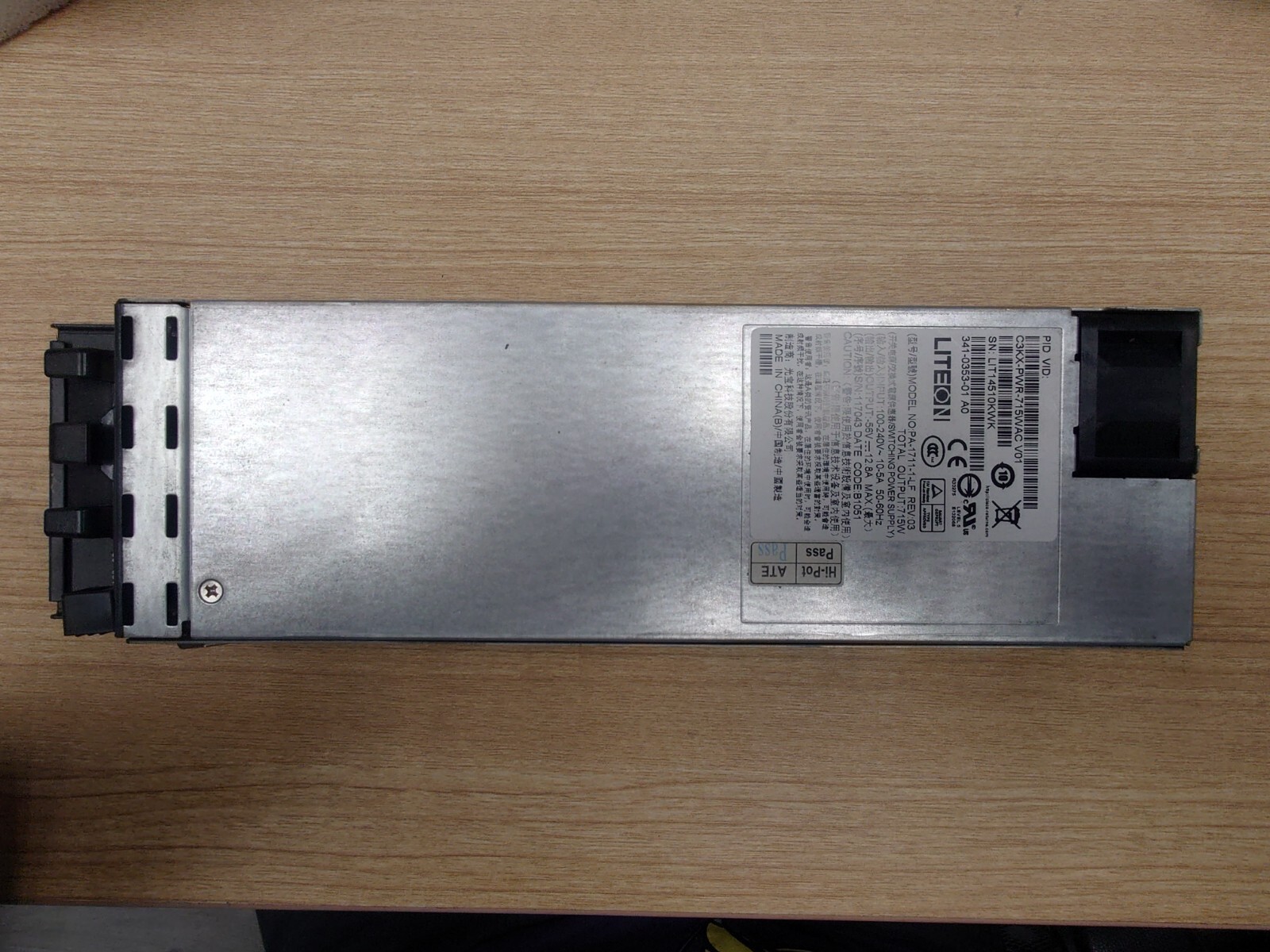 Cisco C3KX-PWR-715WAC AC Power Supply 715W