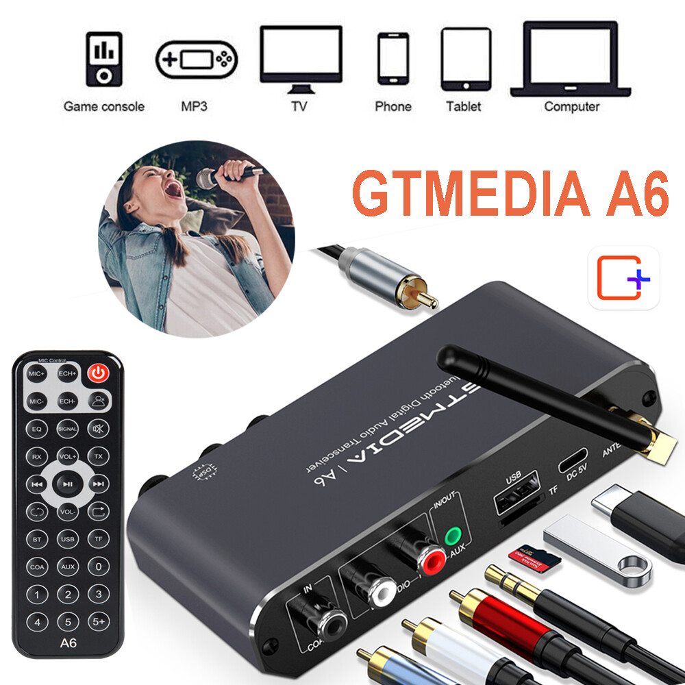 Bluetooth Transmitter Receiver TV Home Stereo Audio Adapter 3.5mm AUX RCA w/App