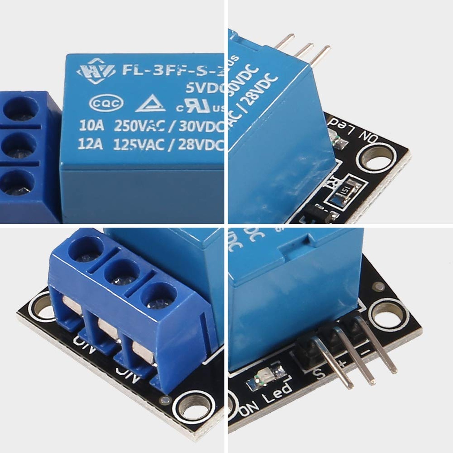 1 Channel Relay Shield Module, 3PCS DC 5V Indicator Light LED Module for Ardu…