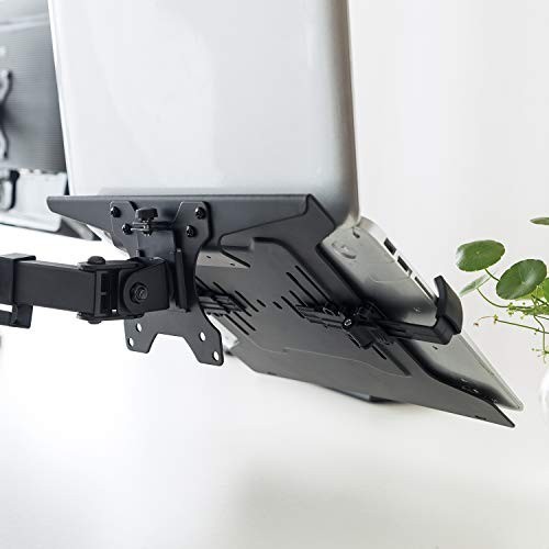 Adjustable Laptop VESA Mount Tray for Monitor Arms, Fits 75×75 & 100×100 mm, Sec