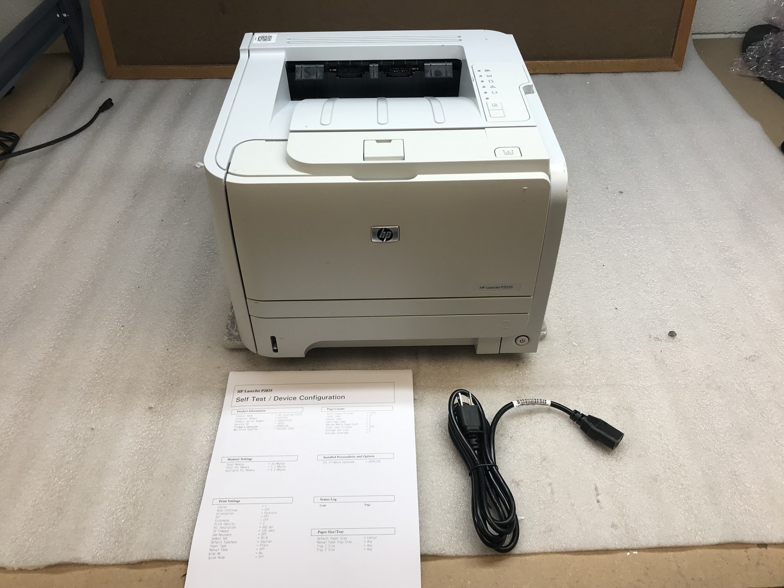 HP Laserjet P2035 Monochrome Laser Printer CE461A 11.9k Pg Ct w/ Toner Incl