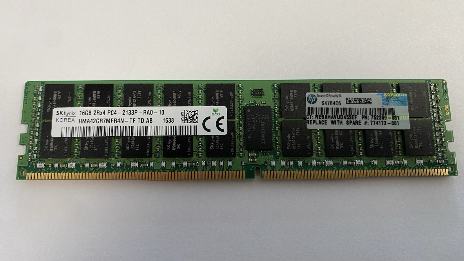 SK Hynix 16GB PC4-17000 (DDR4-2133) ECC REG Server Memory HMA42GR7MFR4N-TF