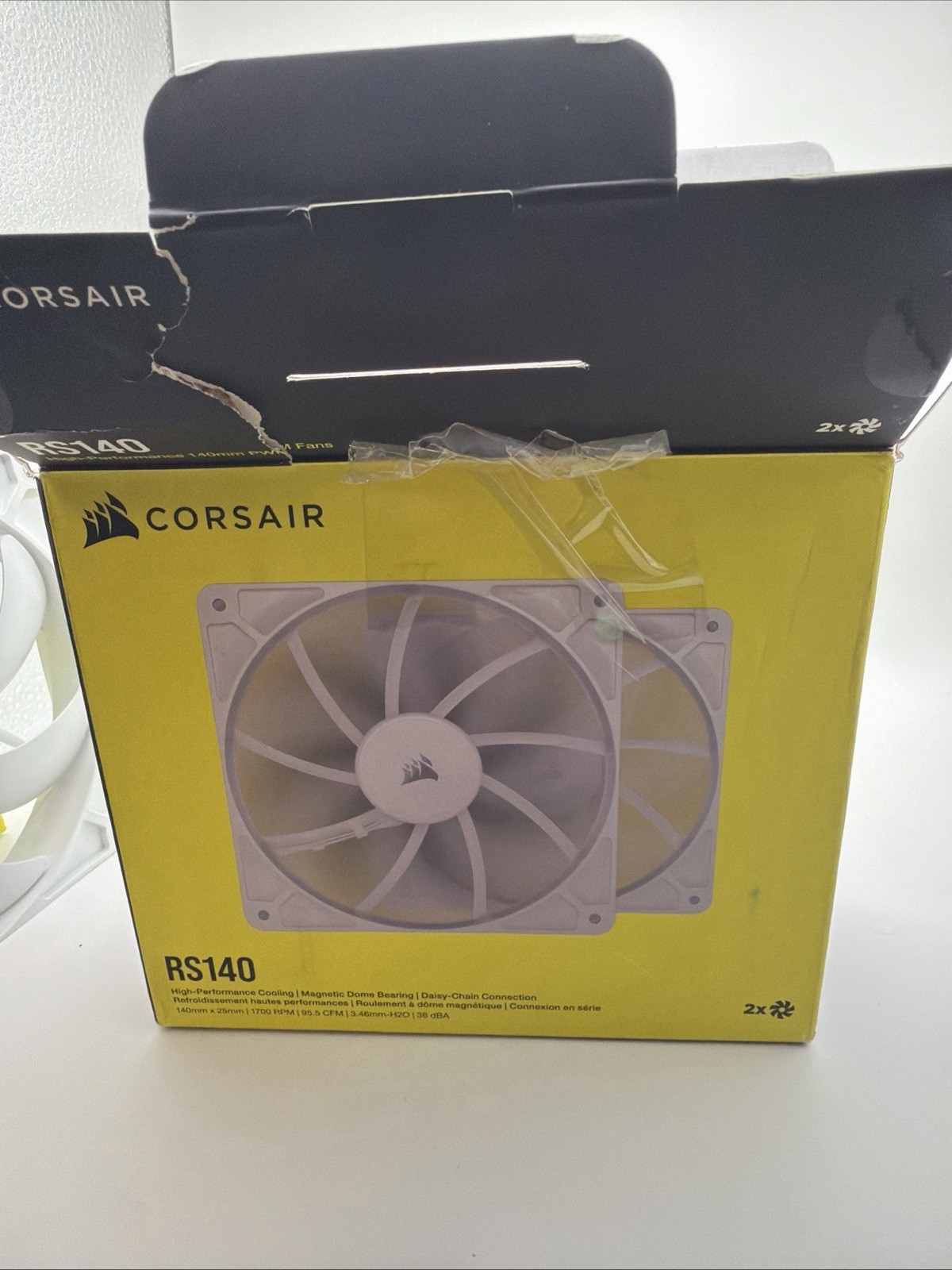 Corsair RS140 ARGB 140mm White Case Fans (Pack of 2) PWM