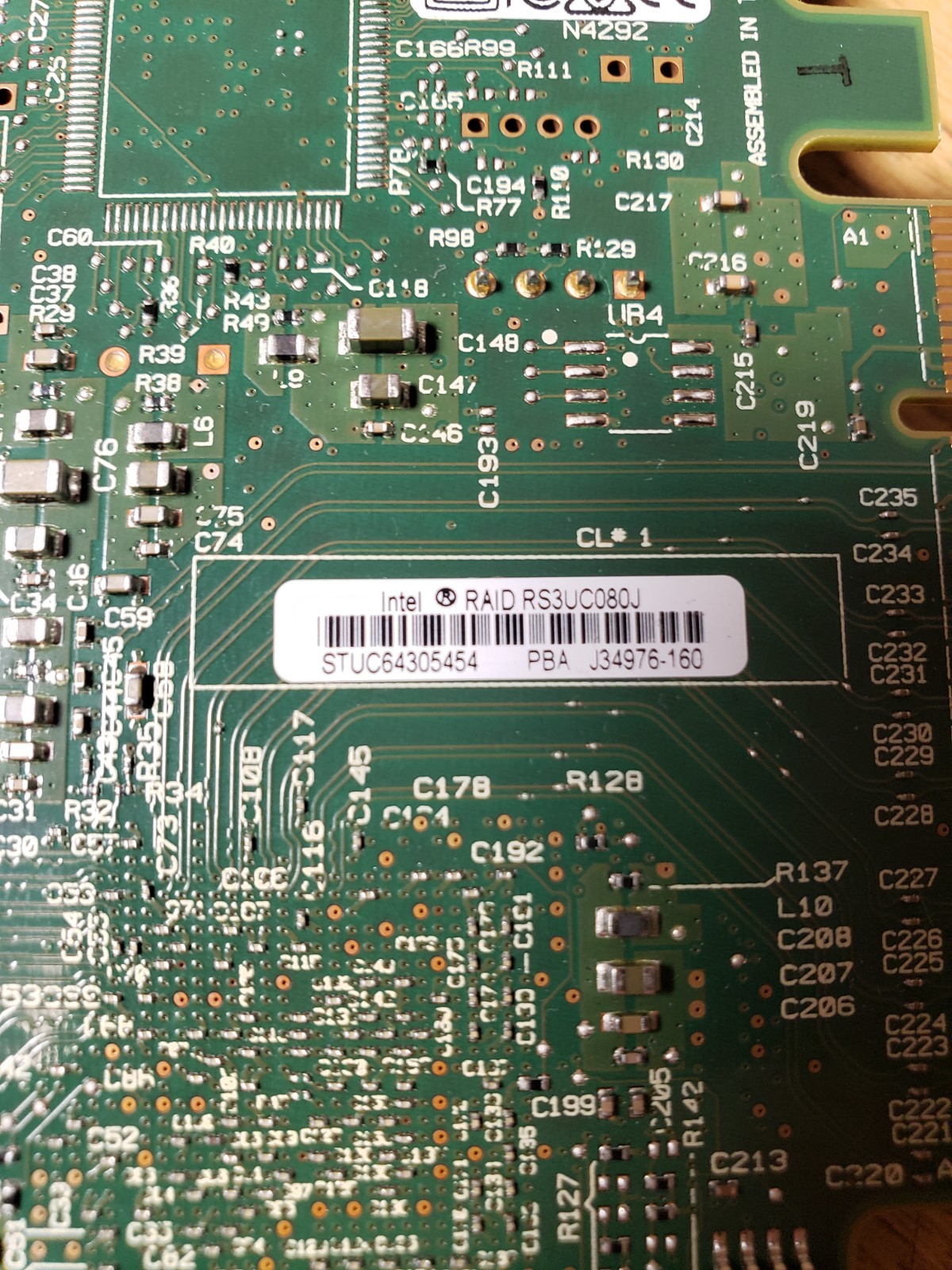 Intel RAID Controller RS3UC080J, SATA 6Gb/s SAS 12Gb/s PCIe 3.0 x8