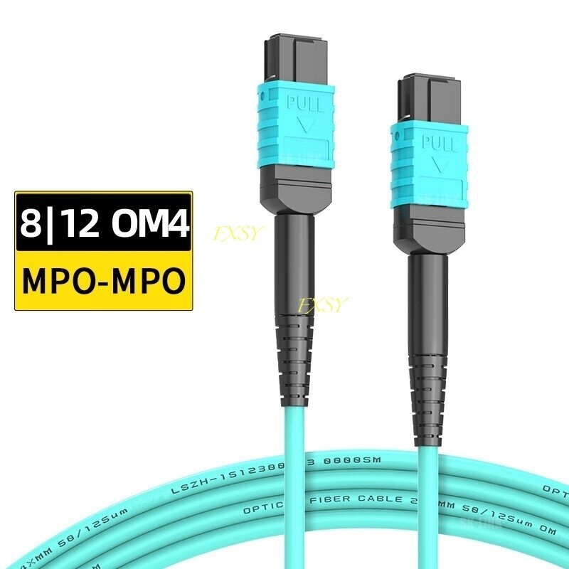 1-40M MPO/Female to MPO/Female OM4 Jumper Optical Fiber Patch Cord 8|12F MTP-MTP