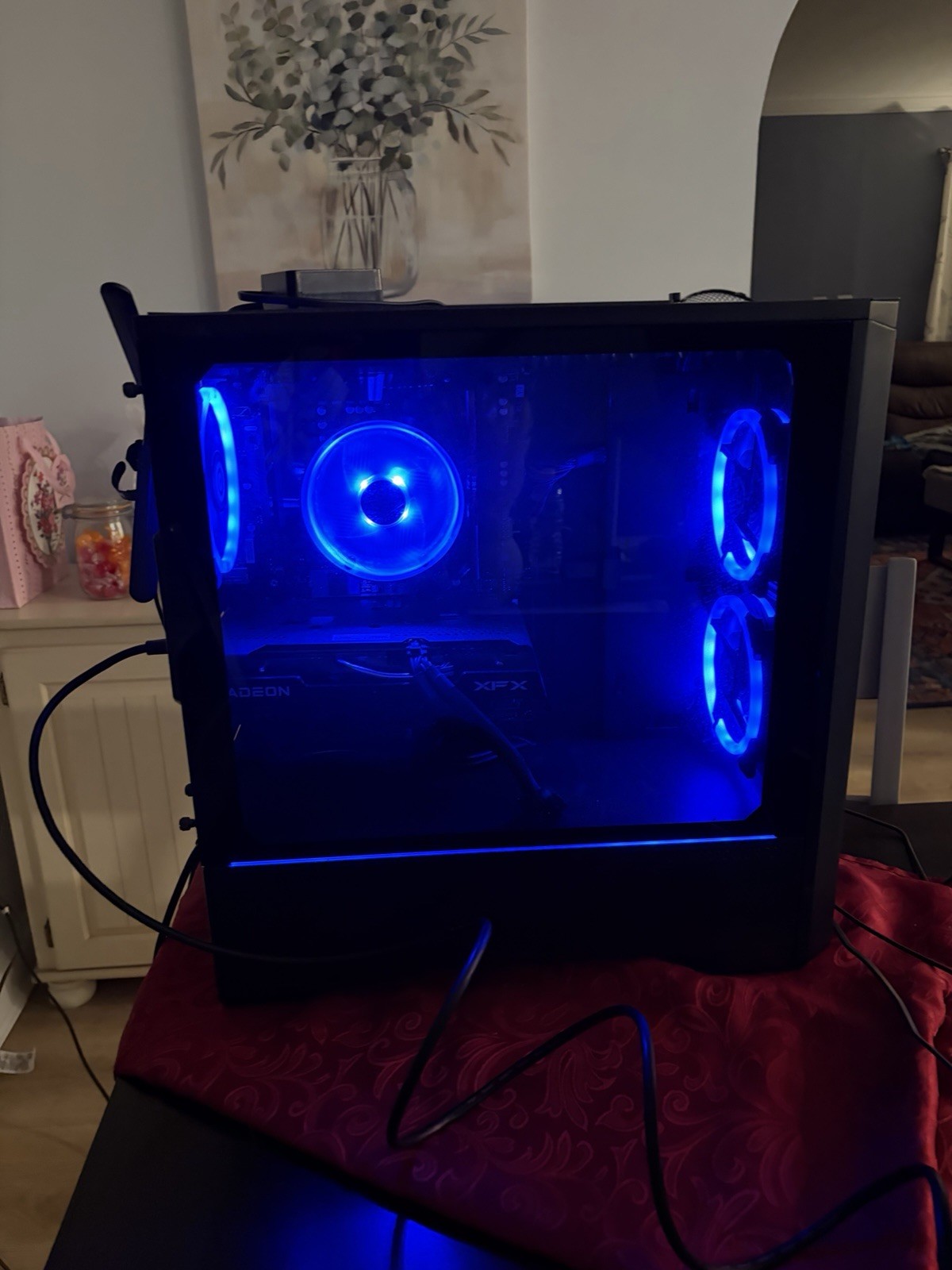 CyberPowerPC Tower Gaming PC Ryzen 5 2600 8GB Radeon RX 580 Win 11 Home