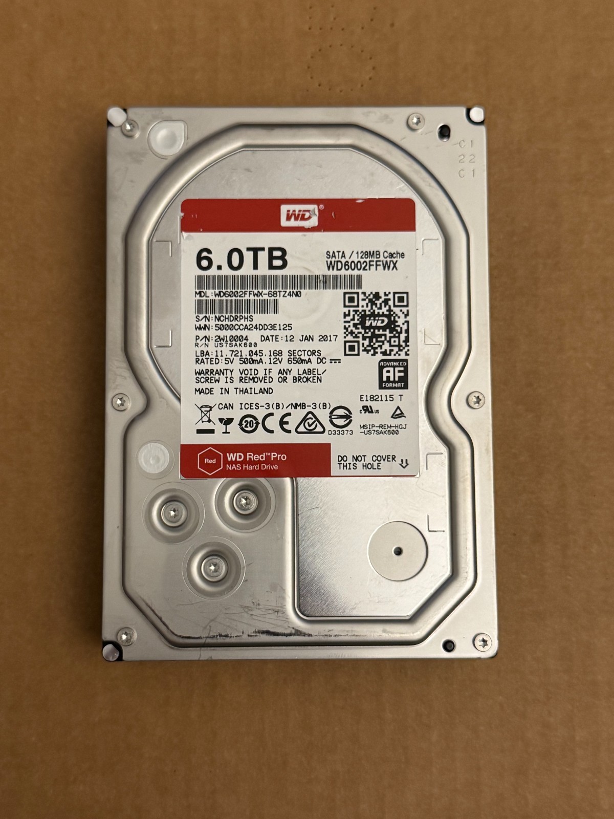 Western Digital 6TB Internal,7200RPM,3.5inch (WD6002FFWX) Hard Drive