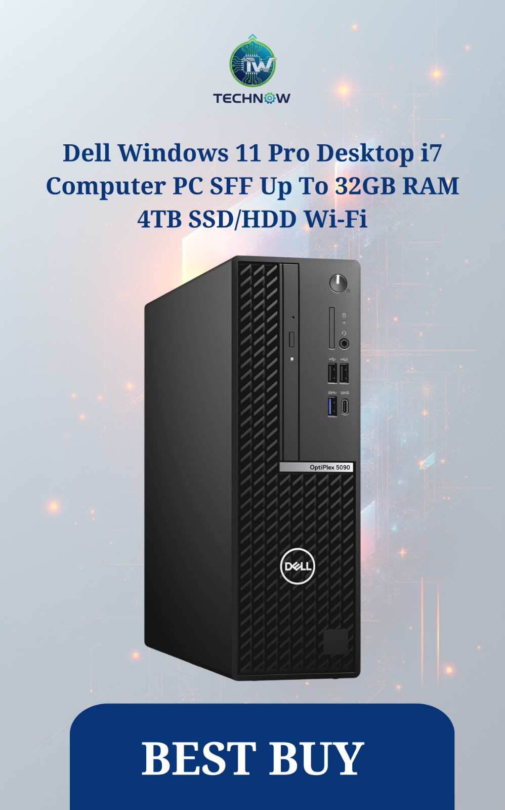 Dell Windows 11 Pro Desktop i7 Computer PC SFF Up To 32GB RAM 4TB SSD/HDD Wi-Fi