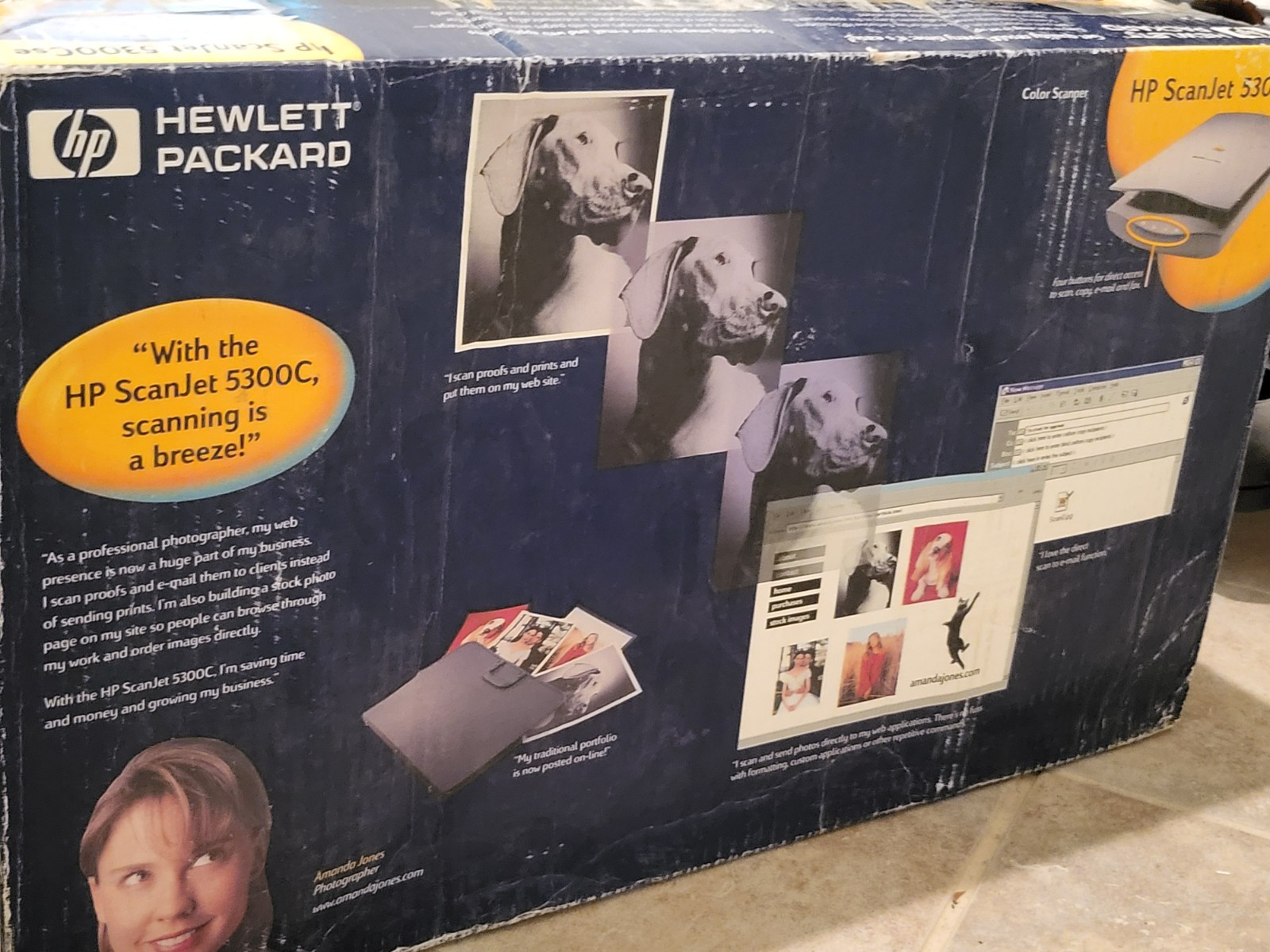 HP ScanJet 5300Cse Flatbed Scanner Copy Email Fax Network Complete Opened Box
