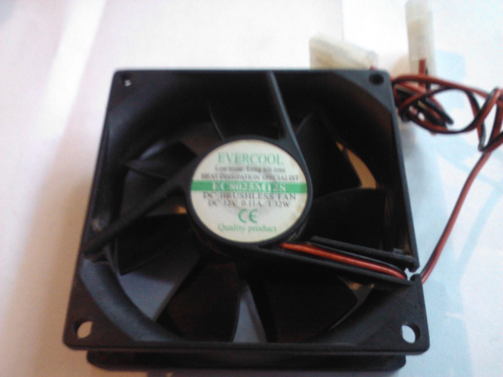 EVERCOOL DC BRUSHLESS EC8025M12S DC 12V 0.11A 1.32W FAN