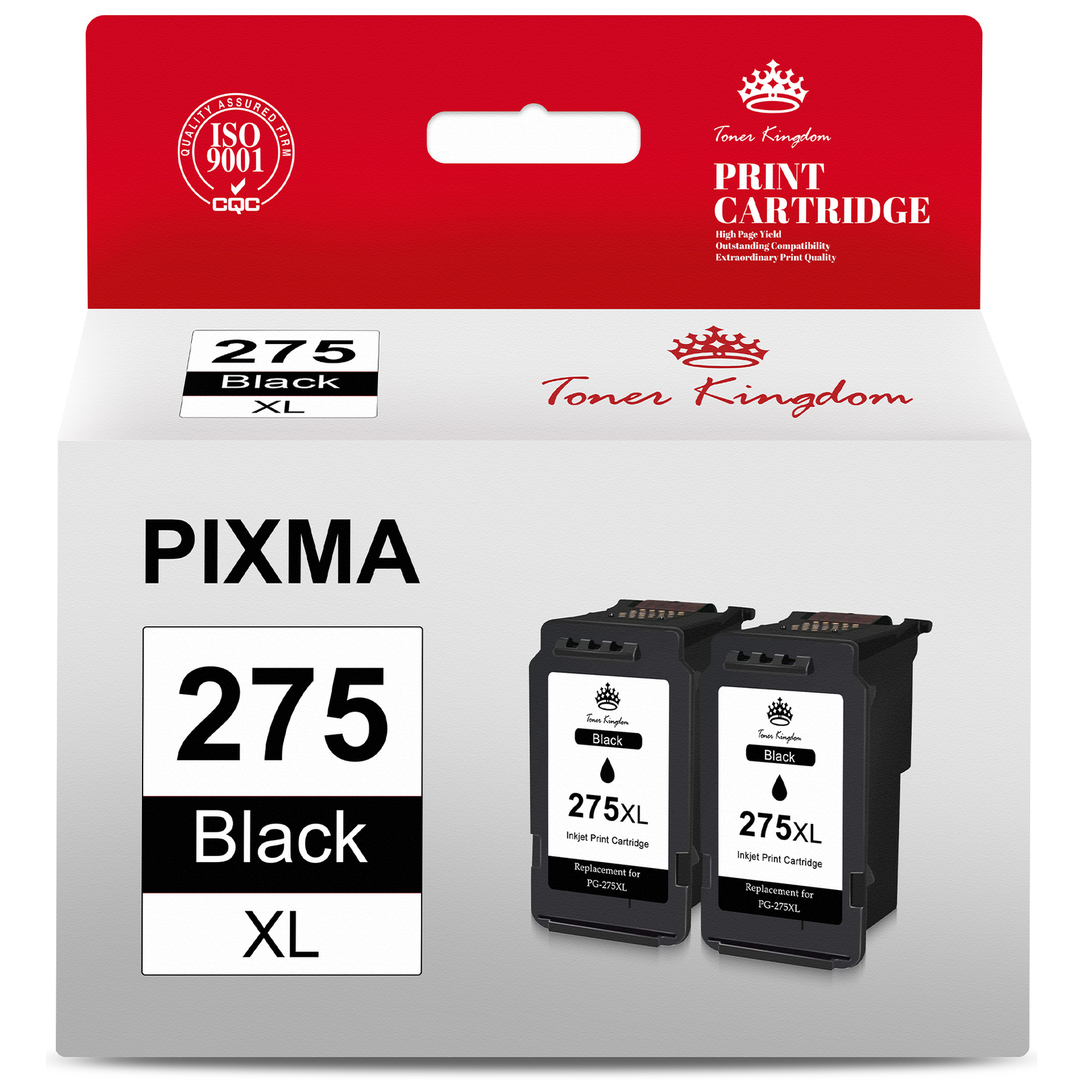 2x PG-275XL Black Ink Cartridge compatible with Canon PIXMA TS3500 TS3522 TS3520