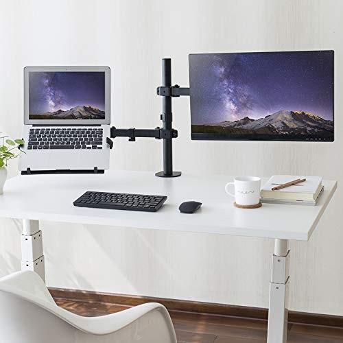 Adjustable Laptop VESA Mount Tray for Monitor Arms, Fits 75×75 & 100×100 mm, Sec