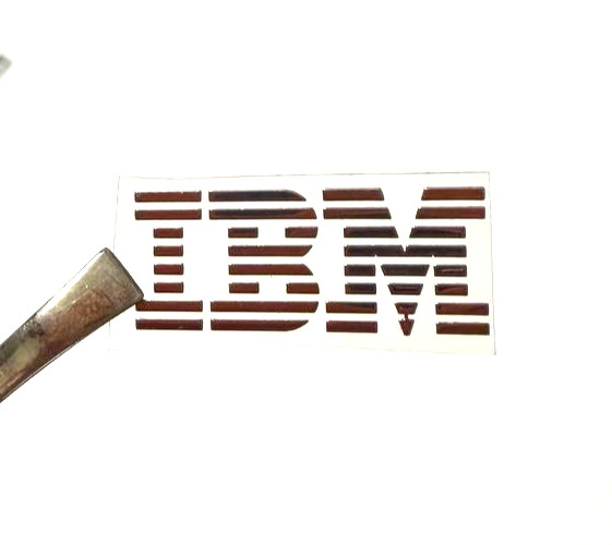 1 x fits IBM Metallic Sticker Label Decal Badge 29mm x 12mm