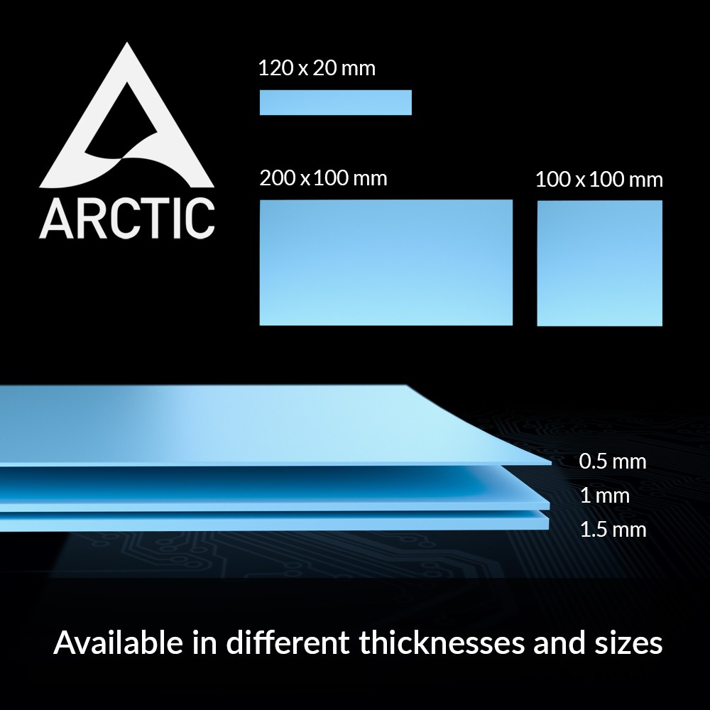 ARCTIC TP-3 Premium Performance Thermal Pad 200x100x1.0mm (2 Pack) Conductive