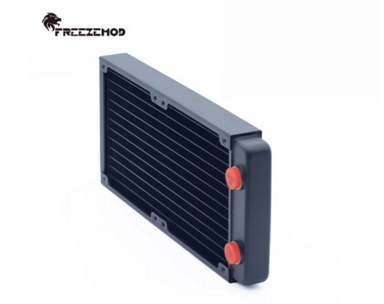 FREEZEMOD TSRP-BP240 240mm Radiator Copper Fins 27mm Matte Black RoHS Certified.