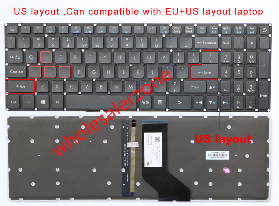 New for Acer Helios 300 series N17C3 N17C4 laptop US Keyboard with-backlit