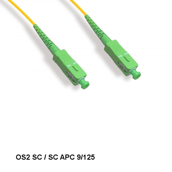 LOT 10pcs 0.5M SC/SC APC OS2 9 /125 Simplex Single-Mode Fiber Optic Cable OFNR