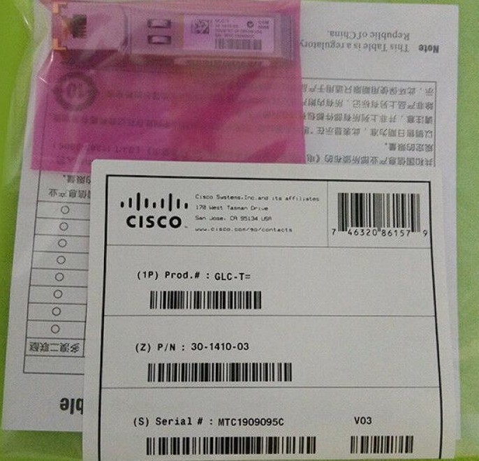 Cisco GLC-T 30-1410-03 1000BASE-T SFP Transceiver Module 30-1410-03 NEW SEALED .