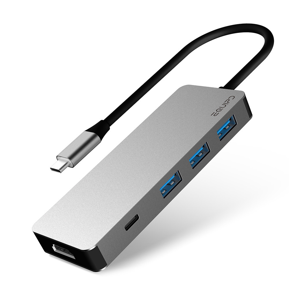EQUIPD USB C HUB Type-C Adapter 4K HDMI USB 3.0 Charging for Macbook Pro & More