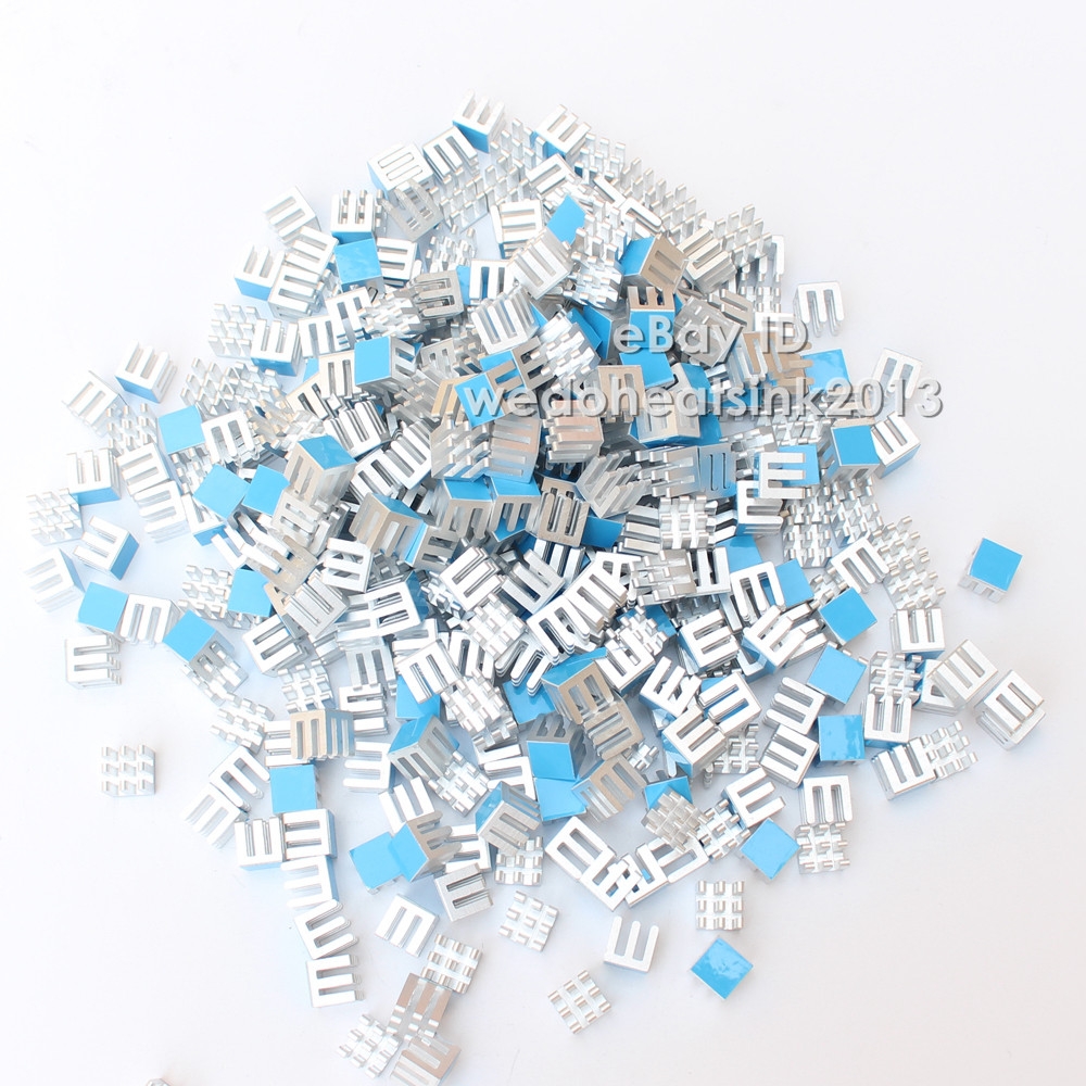 30pcs Small Tiny Cube 10x10x10mm Aluminum Heatsink For IC CHIP With Thermal Tape