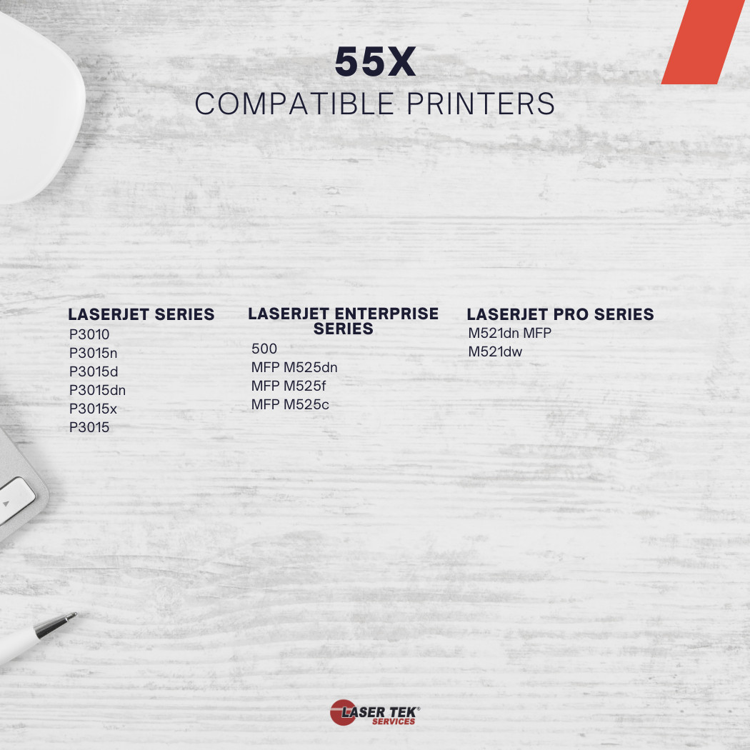 2Pk LTS 55X CE255X Black HY Compatible for HP LaserJet P3011 P3015 P3015d Toner