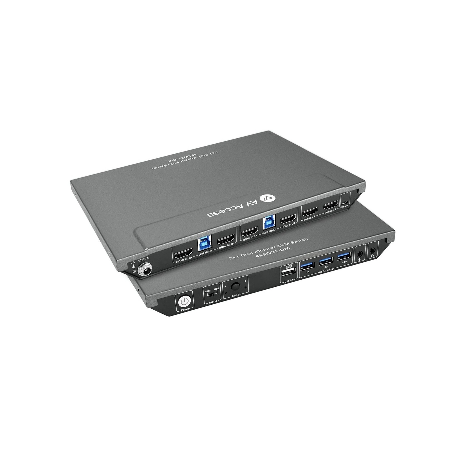 AV Access KVM Switch Dual Monitor 4K@60Hz, 2K@144Hz, 1080P@240Hz, USB 3.0 KVM…