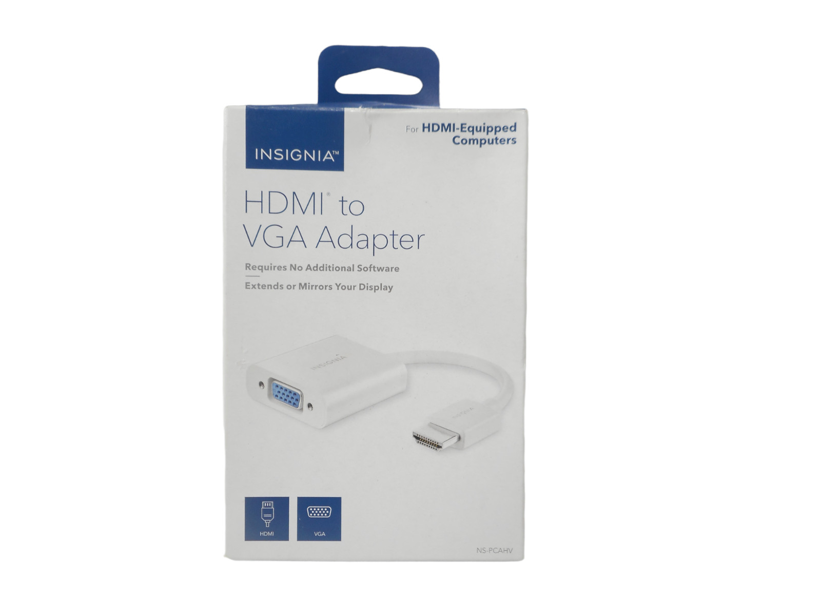 Insignia NS-PCAHV HDMI to VGA Adapter – NEW OPEN BOX